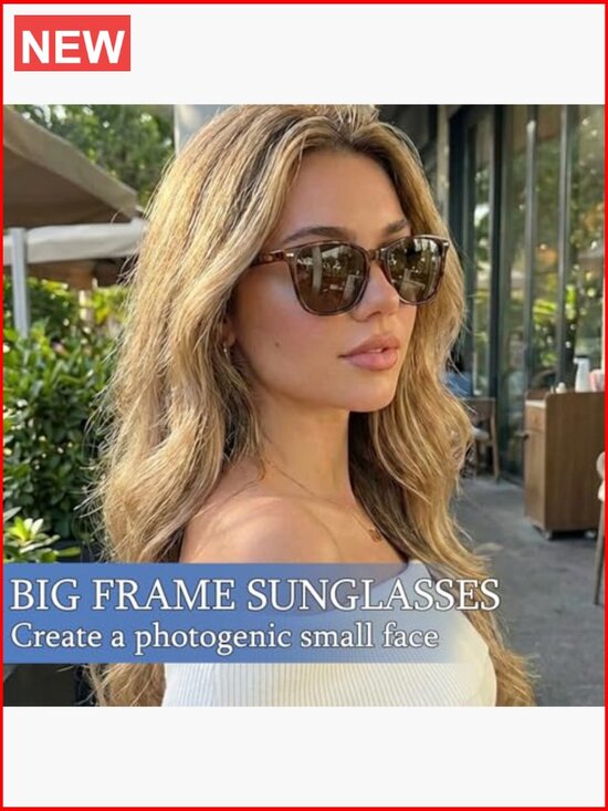 Polarized Sunglasses for Women, Trendy Square Shades with UV400 Protection (2